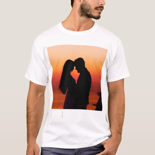 silhouette couple in love T_Shirt