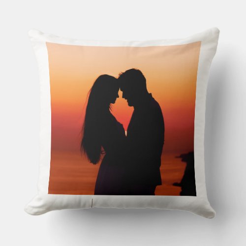 silhouette couple in love throw pillow