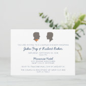 Silhouette Couple Same-sex Shower Invitation (Standing Front)