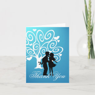 Silhouette Couple Thank You Card