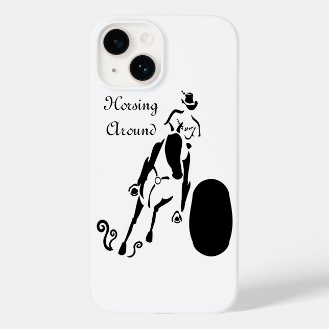 Silhouette Cowgirl Barrel Racing Case-Mate iPhone Case (Back)