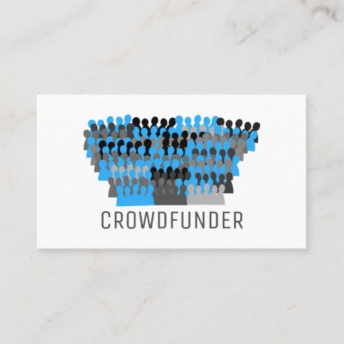 Silhouette Crowd Design Crowdfunder Crowdfunding Business Card