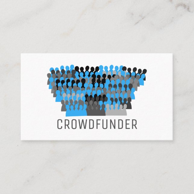 Silhouette Crowd Design, Crowdfunder, Crowdfunding Business Card (Front)
