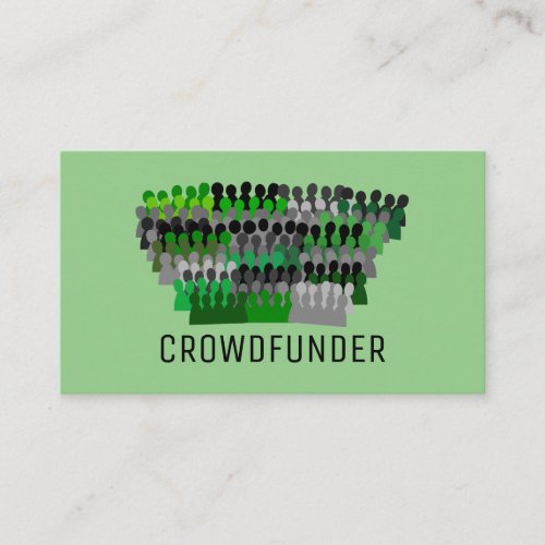Silhouette Crowd Design Crowdfunder Crowdfunding Business Card