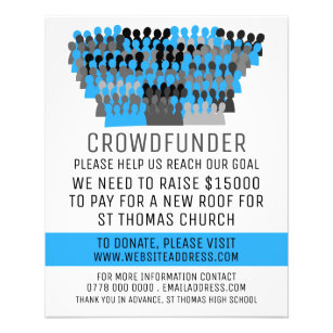 Silhouette Crowd Design, Crowdfunder, Crowdfunding Flyer