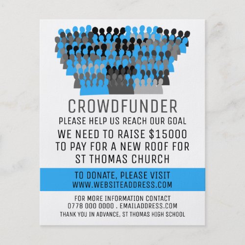 Silhouette Crowd Design Crowdfunder Crowdfunding Flyer