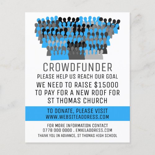 Silhouette Crowd Design Crowdfunder Crowdfunding Flyer