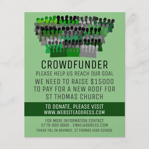 Silhouette Crowd Design Crowdfunder Crowdfunding Flyer