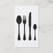Silhouette Cutlery Cafe Patisserie Business Card (Back)