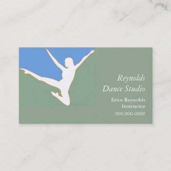 Silhouette Dancer Business Card by Westerngirl2 at Zazzle