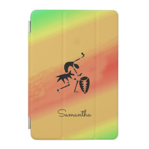 Silhouette Dancer on Magical Tropical Colors iPad Mini Cover