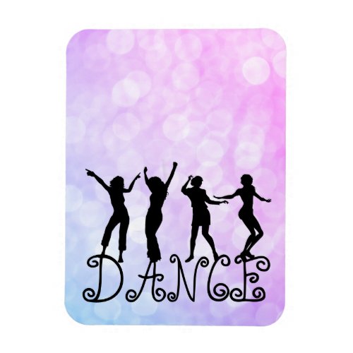 Silhouette Dancers Bokeh Dance Magnet