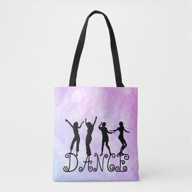 Silhouette Dancers Bokeh Dance Tote Bag (Front)