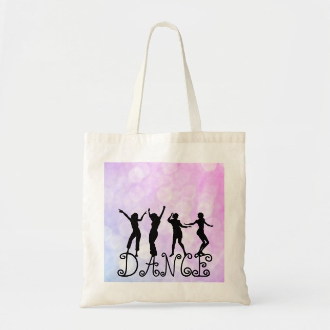 Silhouette Dancers Bokeh Dance Tote Bag (Front)