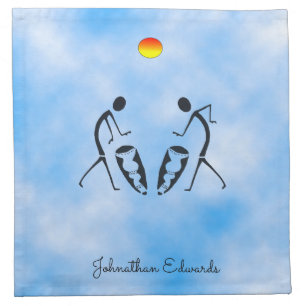 Silhouette Dancers Celebration Birthday Cloth Napkin