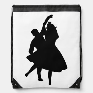 SILHOUETTE DANCERS DRAWSTRING BAG
