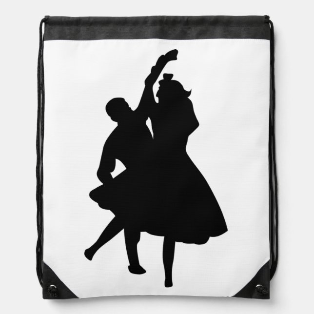 SILHOUETTE DANCERS DRAWSTRING BAG (Front)