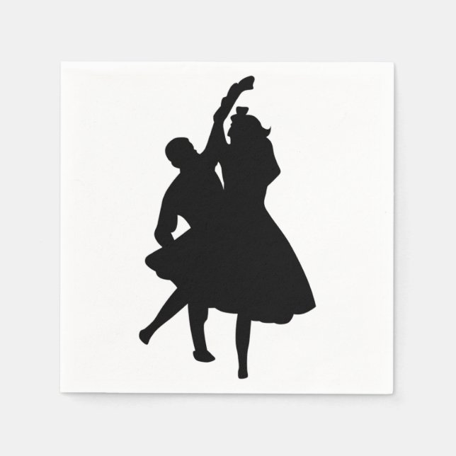 SILHOUETTE DANCERS PAPER NAPKINS (Front)