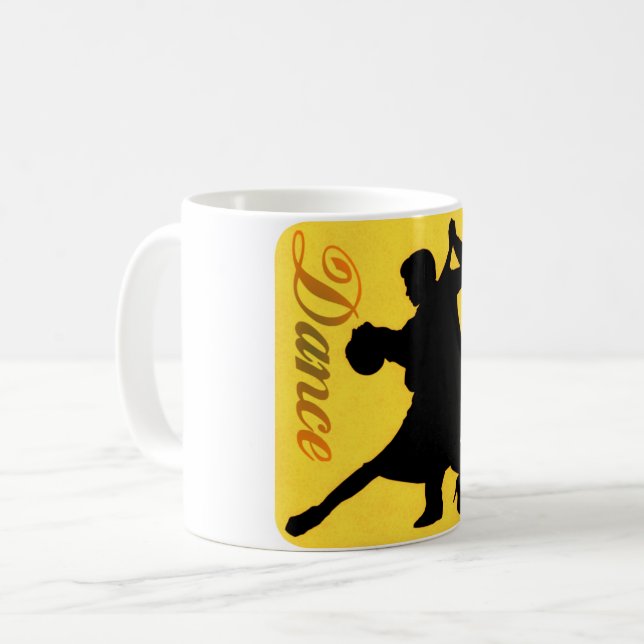 Silhouette Dancing Couple Coffee Mug (Front Left)