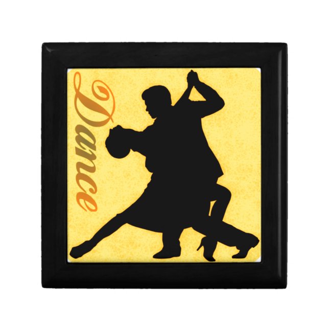 Silhouette Dancing Couple Jewelry Box (Front)