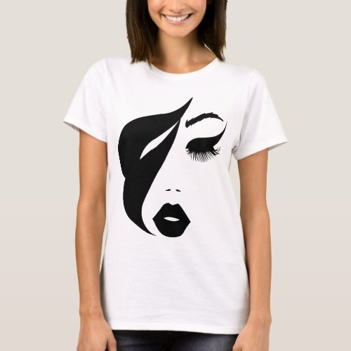 silhouette de femme en vogue T_Shirt
