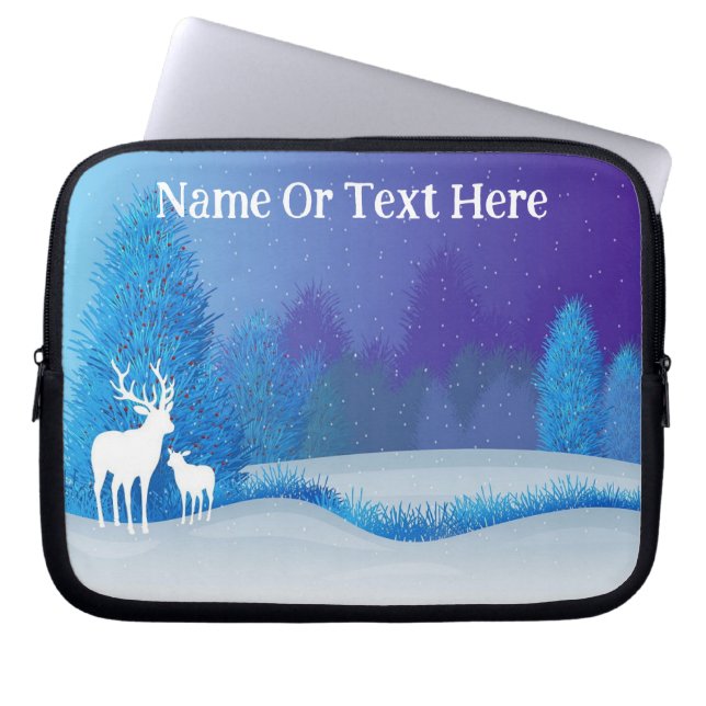 Silhouette Deer Electronics Bag (Front)
