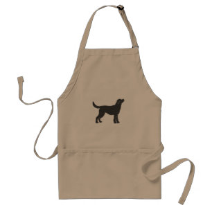 Silhouette dog standing - Choose background color Adult Apron
