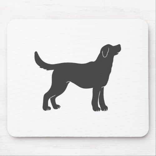 Silhouette dog standing _ Choose background color Mouse Pad