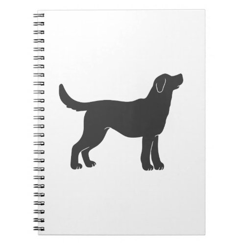 Silhouette dog standing _ Choose background color Notebook