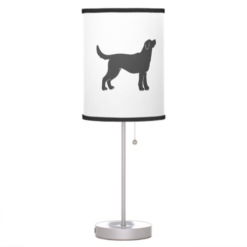 Silhouette dog standing _ Choose background color Table Lamp