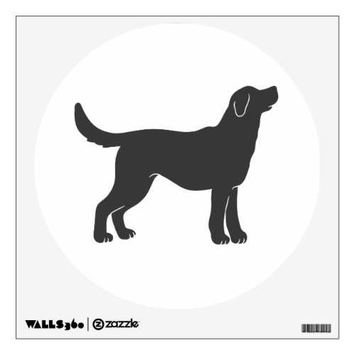 Silhouette dog standing _ Choose background color Wall Decal