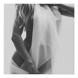 Silhouette faux canvas print