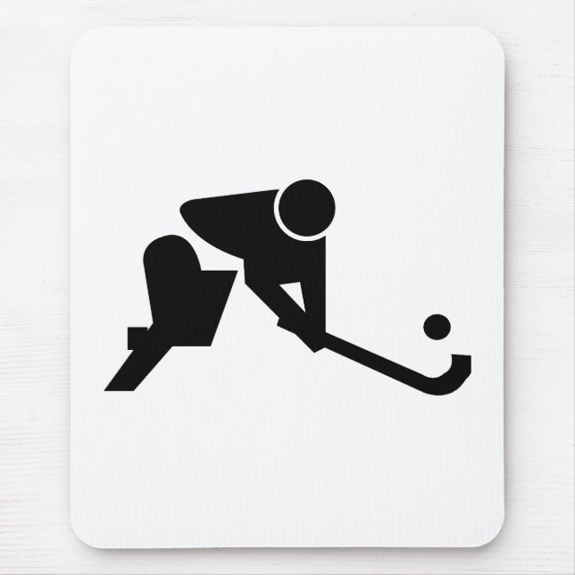 Silhouette Field Hockey Mouse Pad (Front)