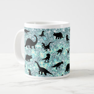 silhouette fish shark whale gradient Sparkle galax Giant Coffee Mug