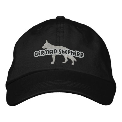 Silhouette German Shepherd Embroidered Hat