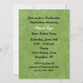 Silhouette Girl, Butterfly and Flower Graduation Invitation (Back)
