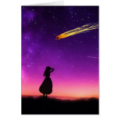 Silhouette Girl Watches Meteor Crash To Earth (Front)