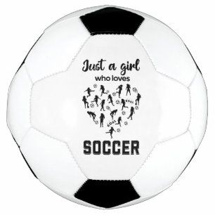 Silhouette girls playing Soccer Ball