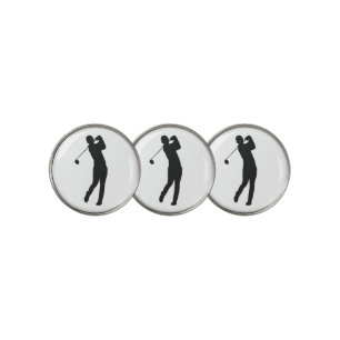 Silhouette Golf Player Ball Marker