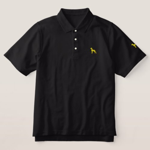 Silhouette Great Danes  Embroidered Polo 