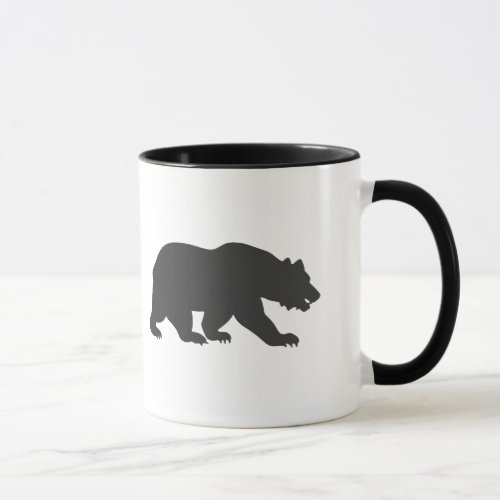 Silhouette grizzly bear_Choose background color Mug