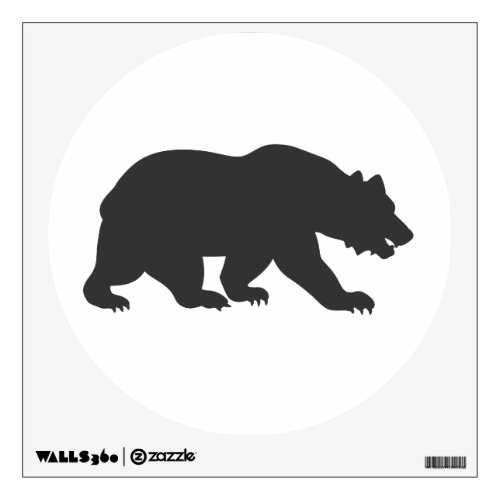 Silhouette grizzly bear_Choose background color Wall Decal