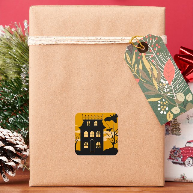 Silhouette Halloween House Stickers (Creator Uploaded)