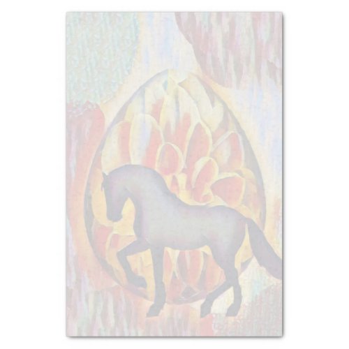 Silhouette Horse and Easter Egg Easter Tissue Paper