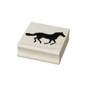 silhouette horse art stamp
