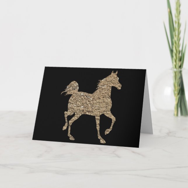 silhouette horse greeting card (Front)