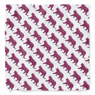 Silhouette Hot Pink and Black Tiger Bandana