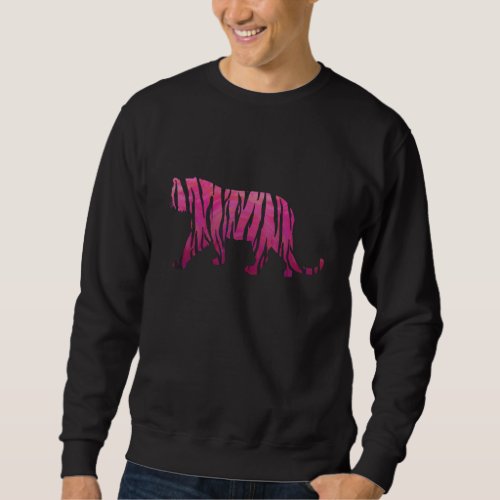 Silhouette Hot Pink and Black Tiger Sweatshirt