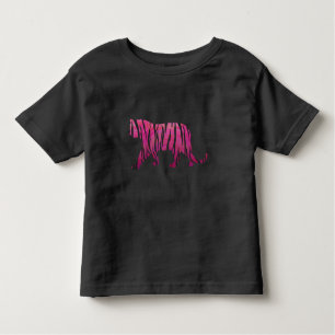 Silhouette Hot Pink and Black Tiger Toddler T-shirt