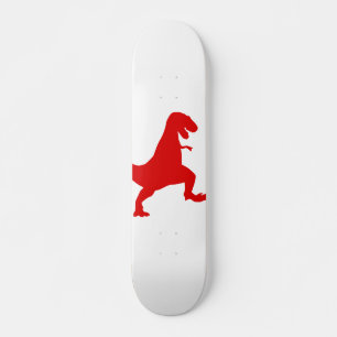 Silhouette illustration of a tyrannosaurus rex skateboard